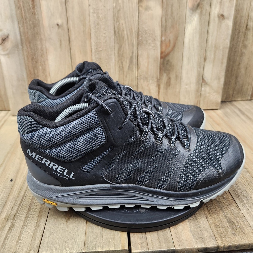 Merrell Nova 2 Mid Hiking Boots Waterproof Mens size 9.5 Wide Black J035579W - Picture 3 of 9